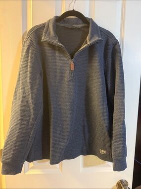 Free Country Men's Navy Blue Waffle Half-Zip Sweater